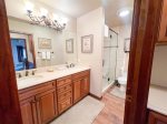 Mammoth Lakes Vacation Rental Sunrise 29- Upgraded Downstairs Bathroom with Double Sinks